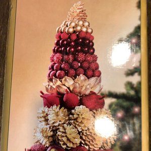 Dillards Trimmings Elaborate Decorated Table Top Christmas Tree New New NIB 24"